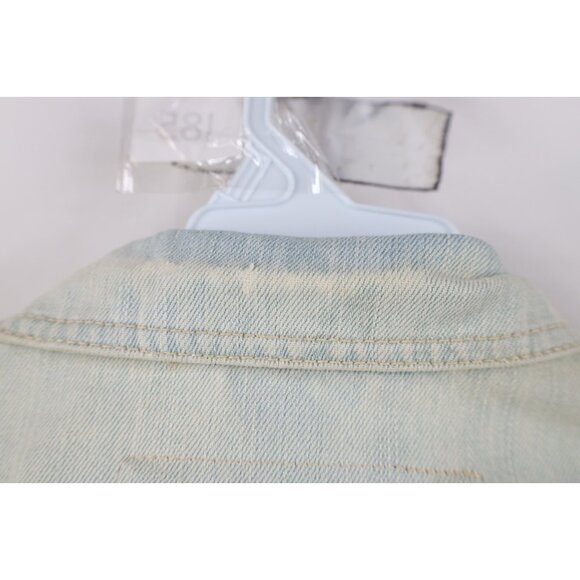 Vintage Y2K Abercrombie & Fitch Womens Medium Babydoll Denim Trucker Vest Jacket - Picture 13 of 16